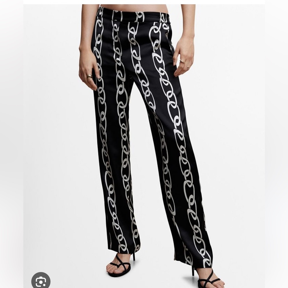 Mango chain print trousers